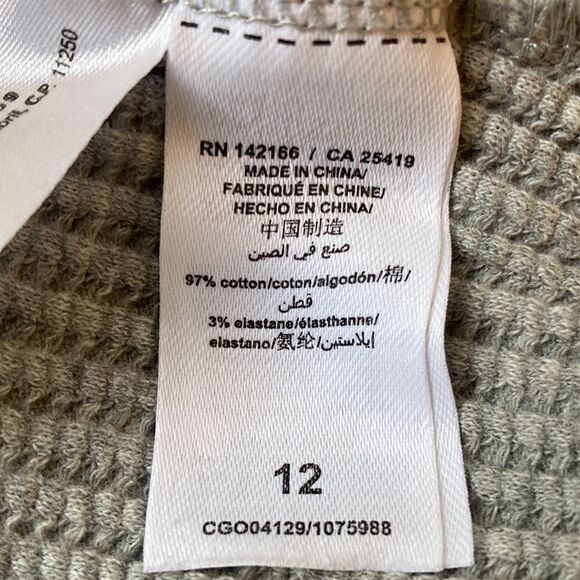Habitual Girl 2 Piece Set Top & Pants in Light Heather Gray Ribbed Knit. Size 12 - Picture 10 of 10